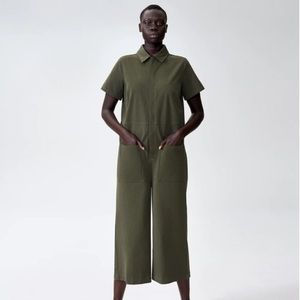 Universal Standard Kate Twill Jumpsuit olive 2XS